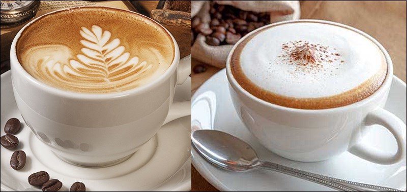 So sánh sự khác biệt giữa Latte và Capuchino