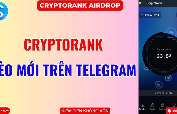 CryptoRank là gì? Hướng dẫn cách săn airdrop CryptoRank trên Telegram